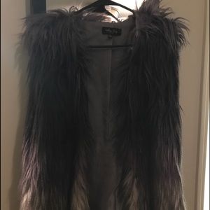 Mohair vest. Gorgeous. Grey/ black petite large